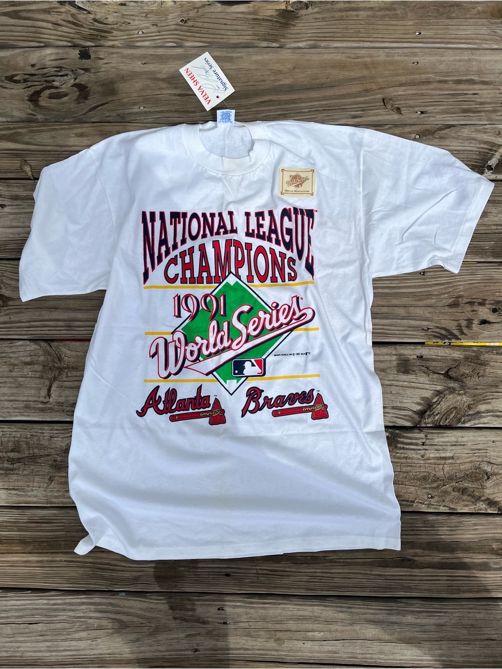 1991 World Series Atlanta Braves National League Champions Tee - White
